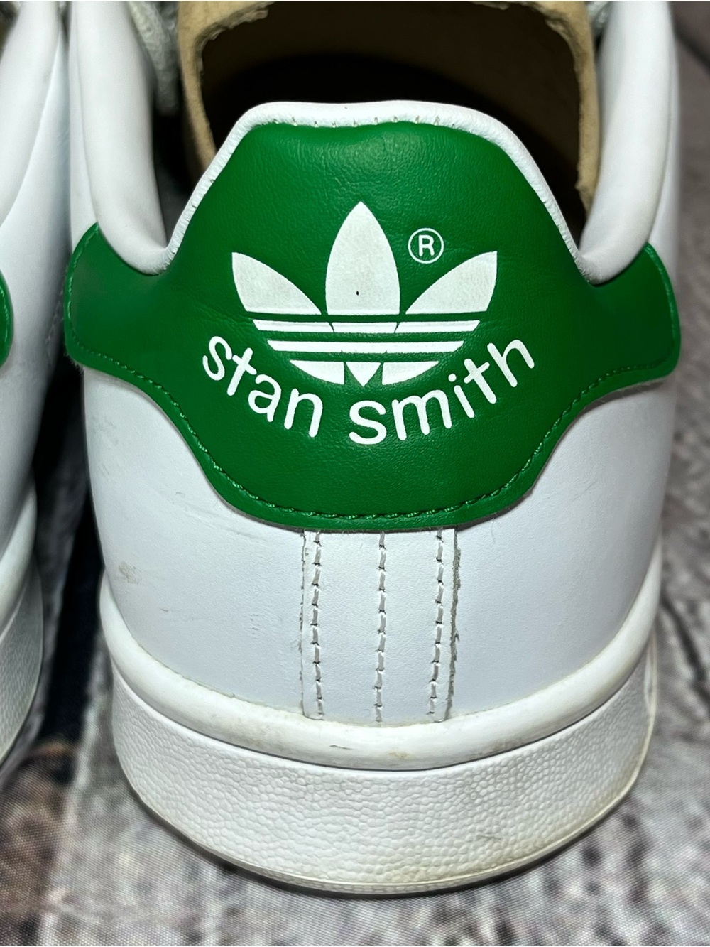 Adidas Stan Smith Athletic Tennis Shoes Mens Size 9.5 White Sneakers - Picture 9 of 10